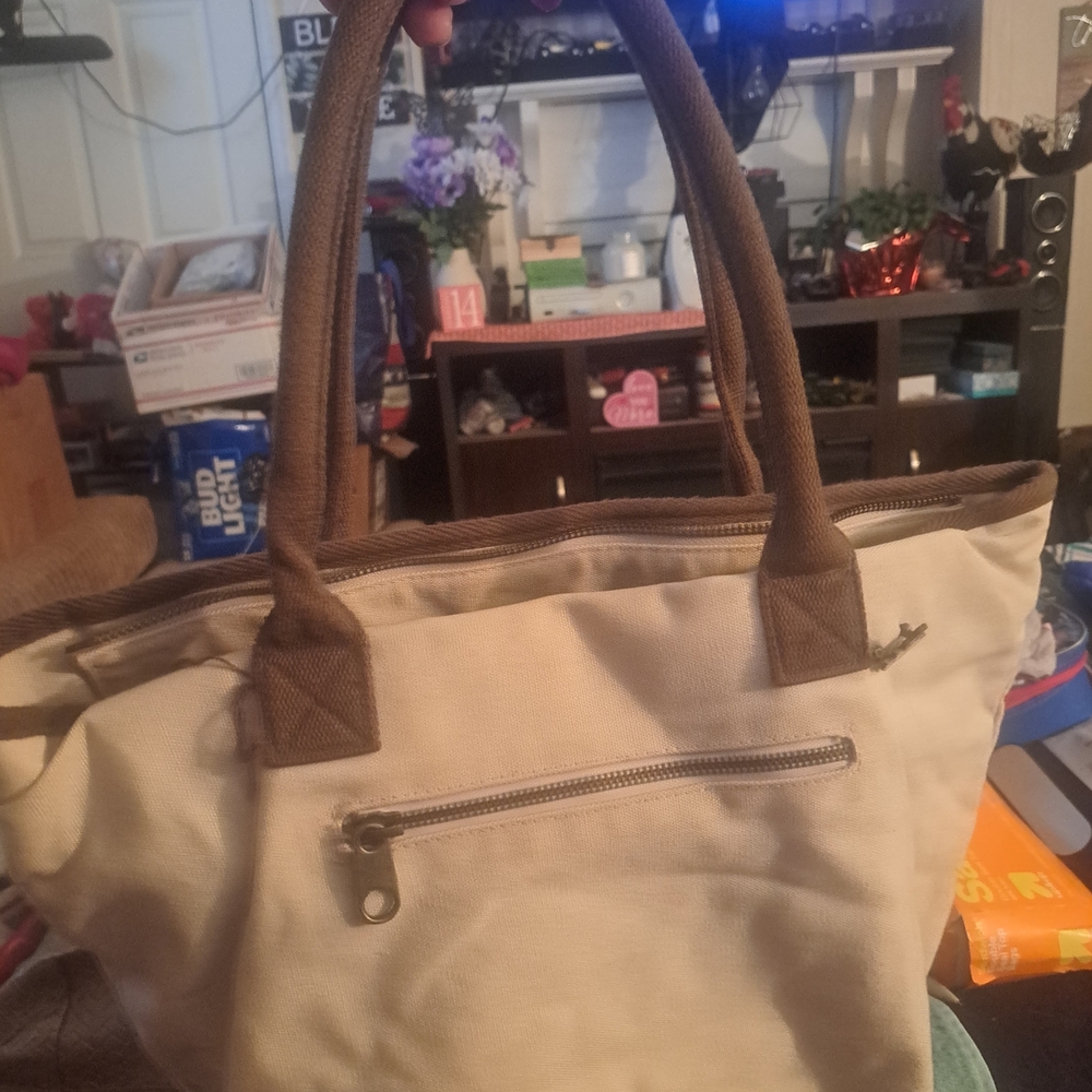 American Eagle Tan and Brown Women's Tote Bag